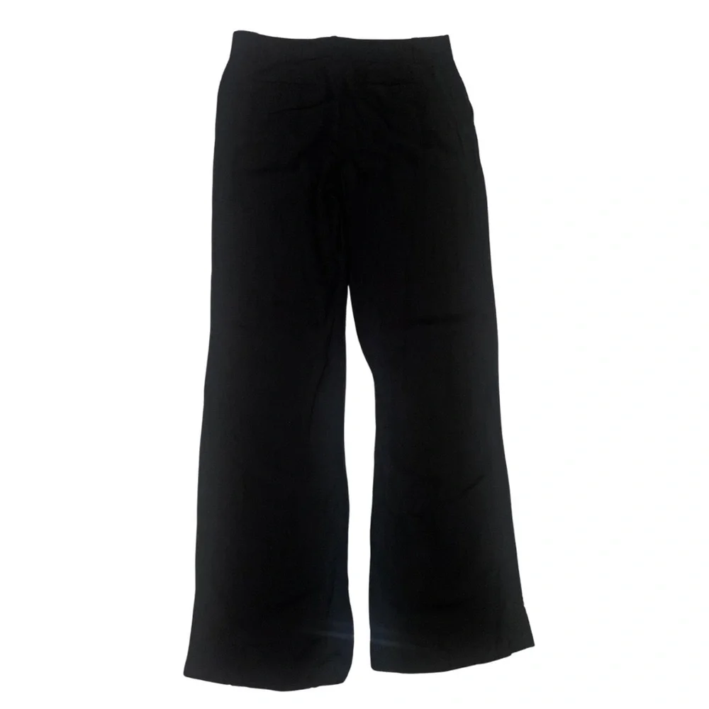 Banana Republic Black Linen Pants Size 0 Mid High Rise Summer Spring Lagenlook